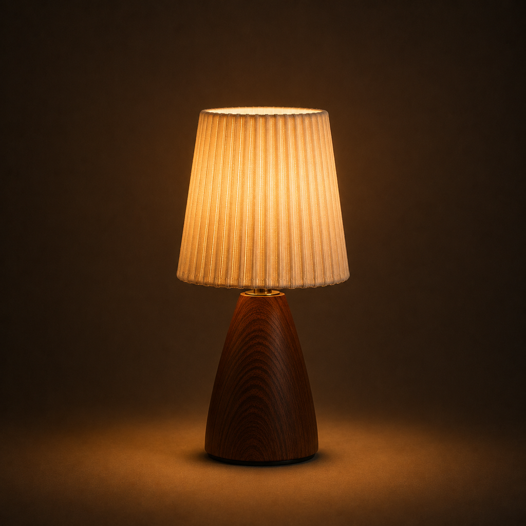 Pleated Table Lamp - Retro Fabric USB Study Lamp