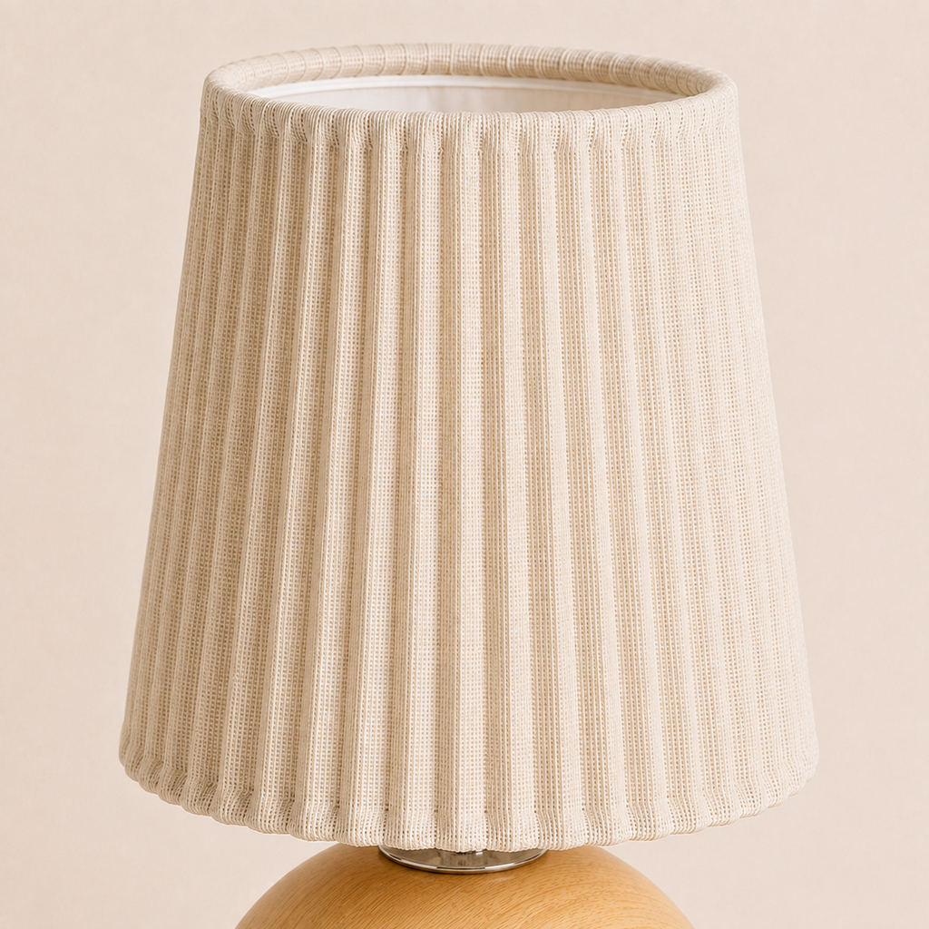 Pleated Table Lamp - Retro Fabric USB Study Lamp