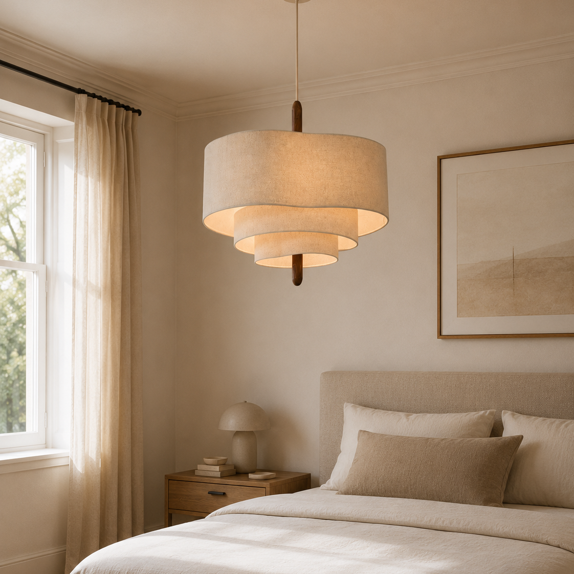 Pebble pendant light - bedroom