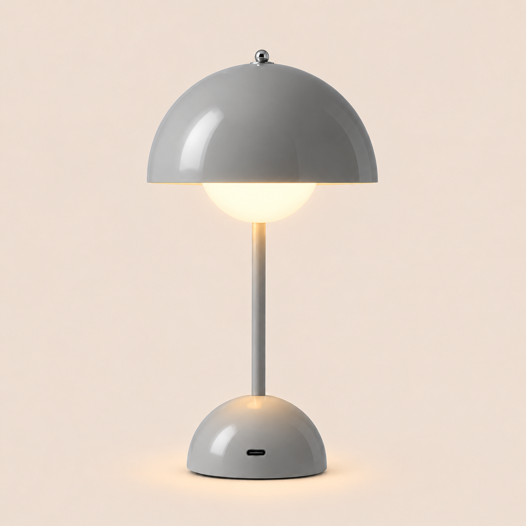 Mushroom Table Lamp 30cm - Cordless Rechargeable Touch Bedside Light