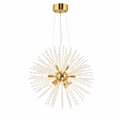 Dandelion Sputnik Chandelier | Gold or Chrome Crystal Starburst, 50/55 cm