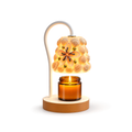 Shell Mosaic Candle Warmer Lamp | Bell Shade, White Gooseneck Arm & Base, 12 x 25 cm, UK Plug