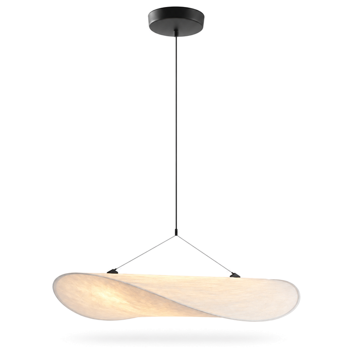 Wabi-Sabi Wave Pendant Light | Japandi Paper Shade, Integrated LED, 40, 50 or 60 cm