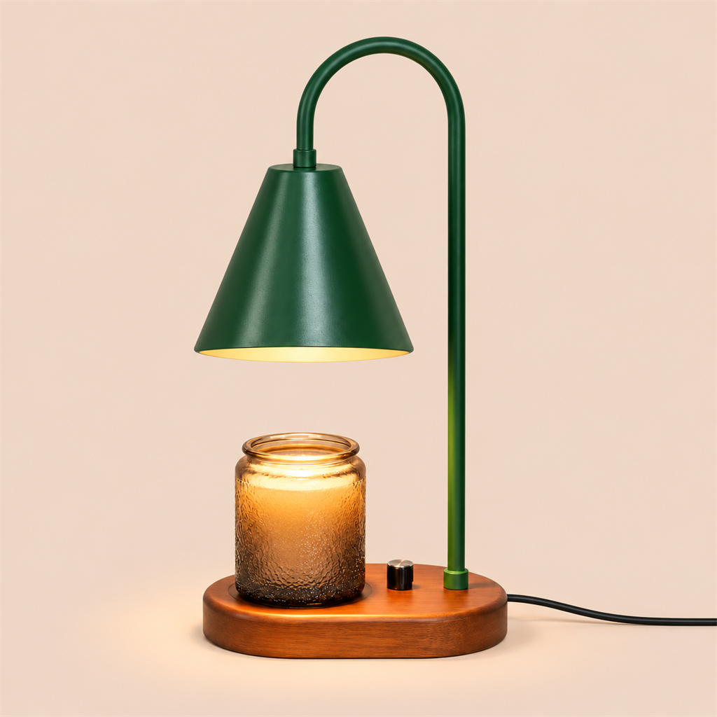 Electric Candle Warmer Lamp | Dimmable Wax Melter, White Black or Green, UK Plug