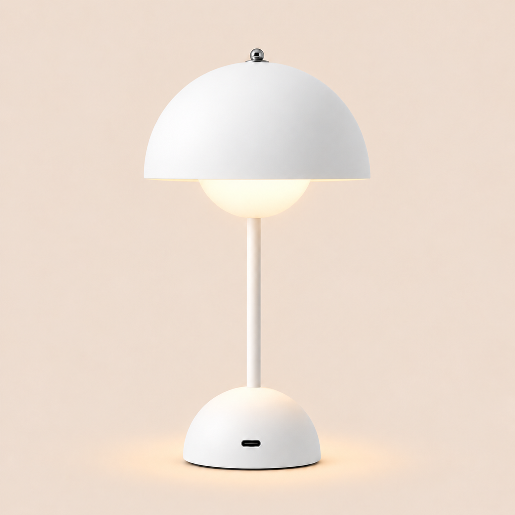 Mushroom Table Lamp 30cm - Cordless Rechargeable Touch Bedside Light