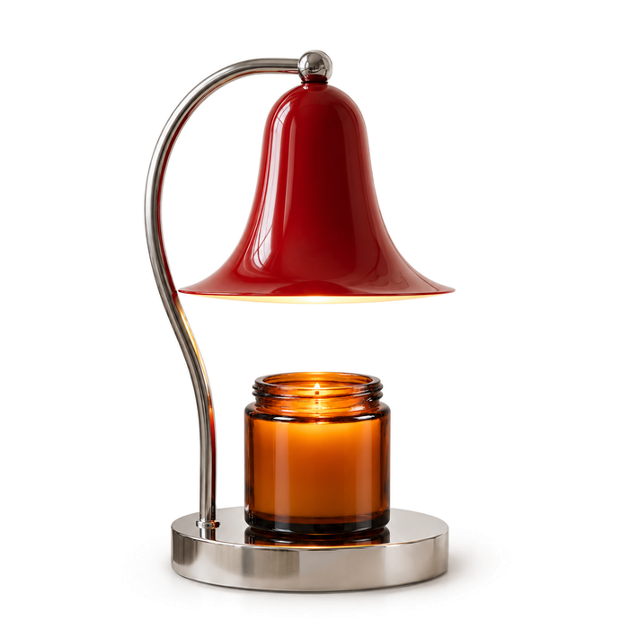 Bell Shade Candle Warmer Lamp | Chrome Arm & Base, Silver Red Yellow or Pink, Gift for Her