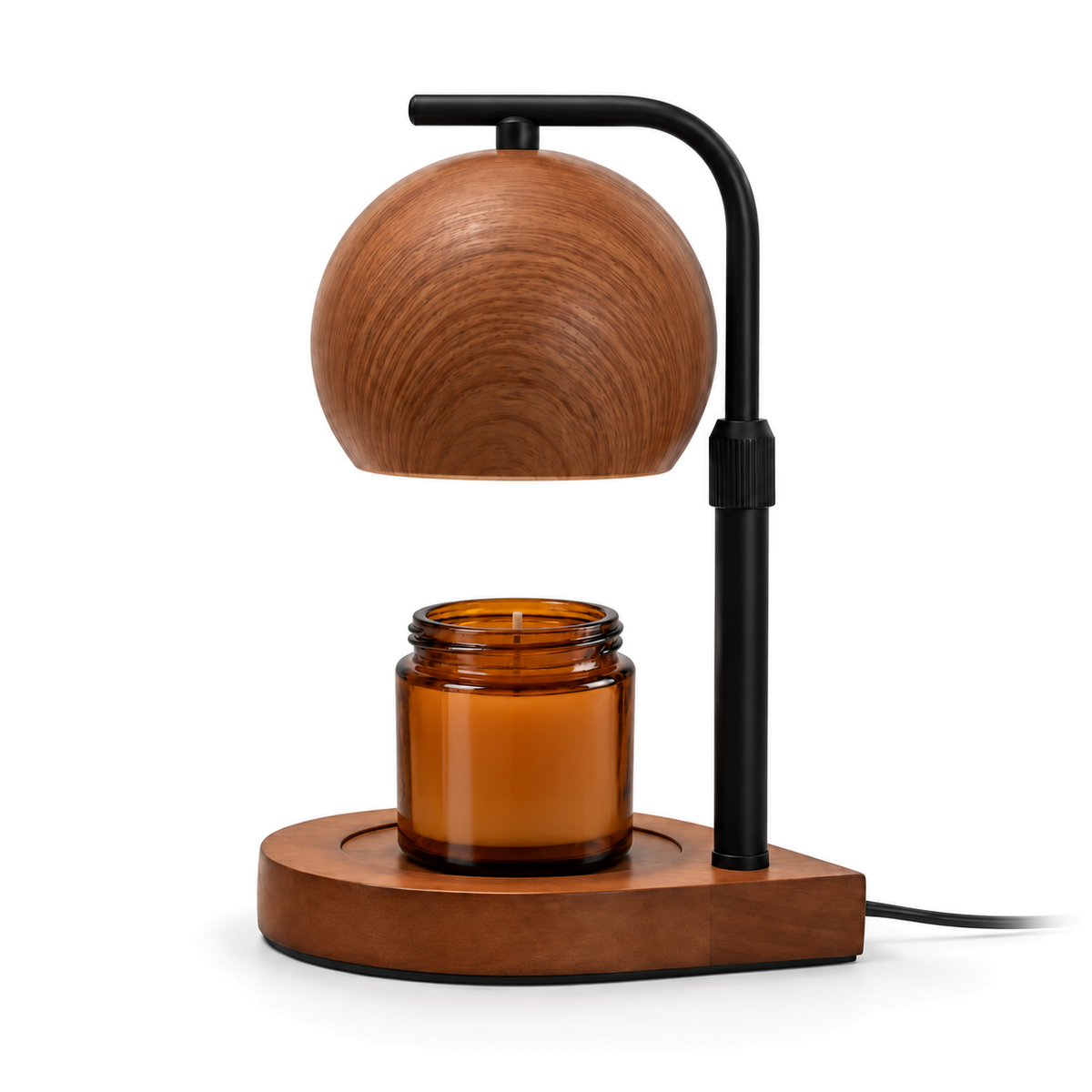 Candle Warmer Lamp | Adjustable Height, Wood or Walnut Base, Dimmable Flameless