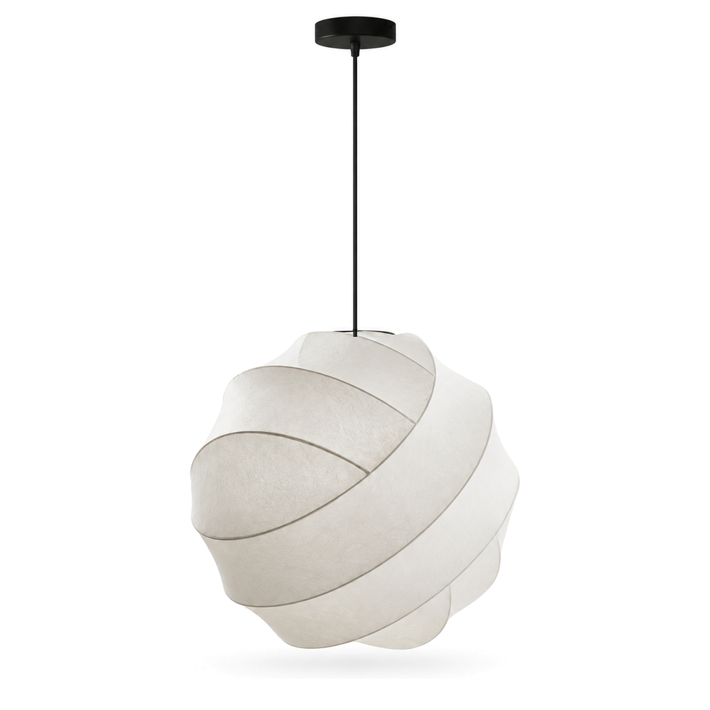 Wabi-Sabi Silk Pendant Light | Wrapped Ribbon Globe, 30, 40, 50 or 60 cm, Bulb Included