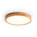 Wooden LED Flush Ceiling Light | Solid Wood Ring, 30 cm 18W or 40 cm 27W, Remote Option