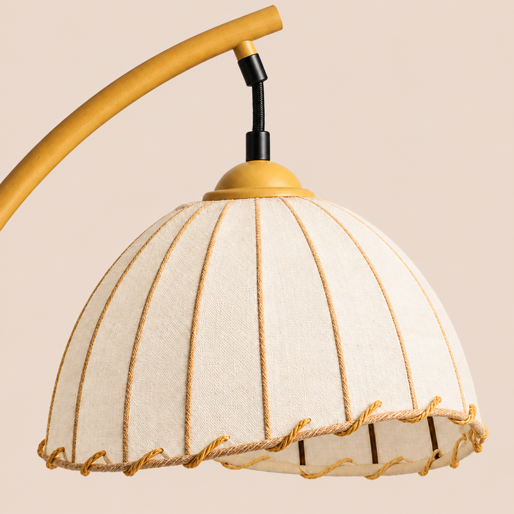 Japanese Lantern Table Lamp 54cm - Marble Base Vintage Bedside Light
