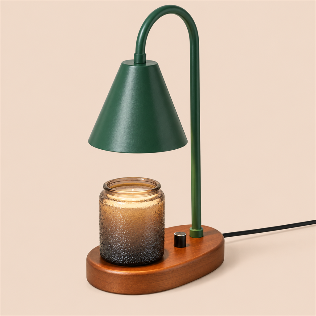 Electric Candle Warmer Lamp | Dimmable Wax Melter, White Black or Green, UK Plug