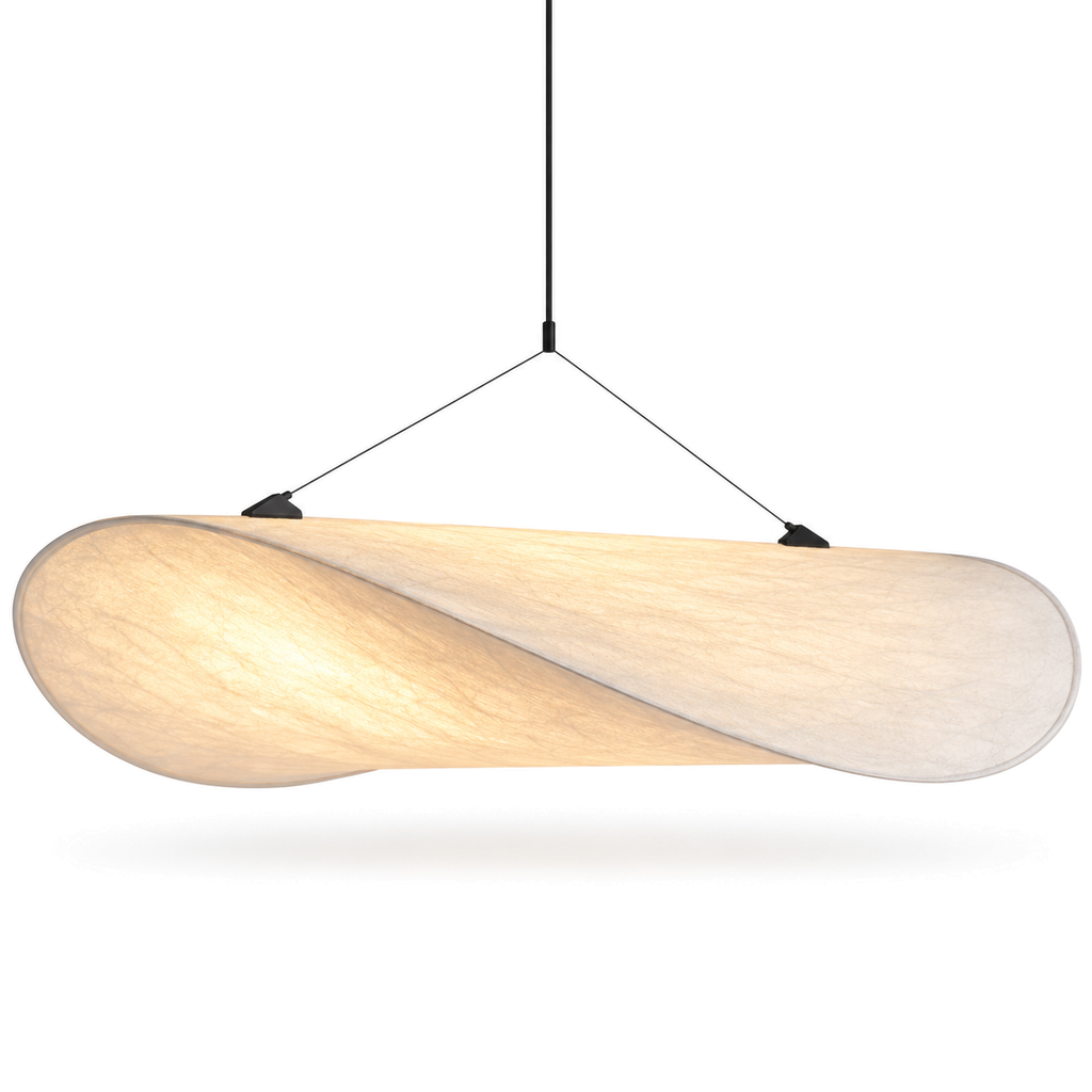 Wabi-Sabi Wave Pendant Light | Japandi Paper Shade, Integrated LED, 40, 50 or 60 cm