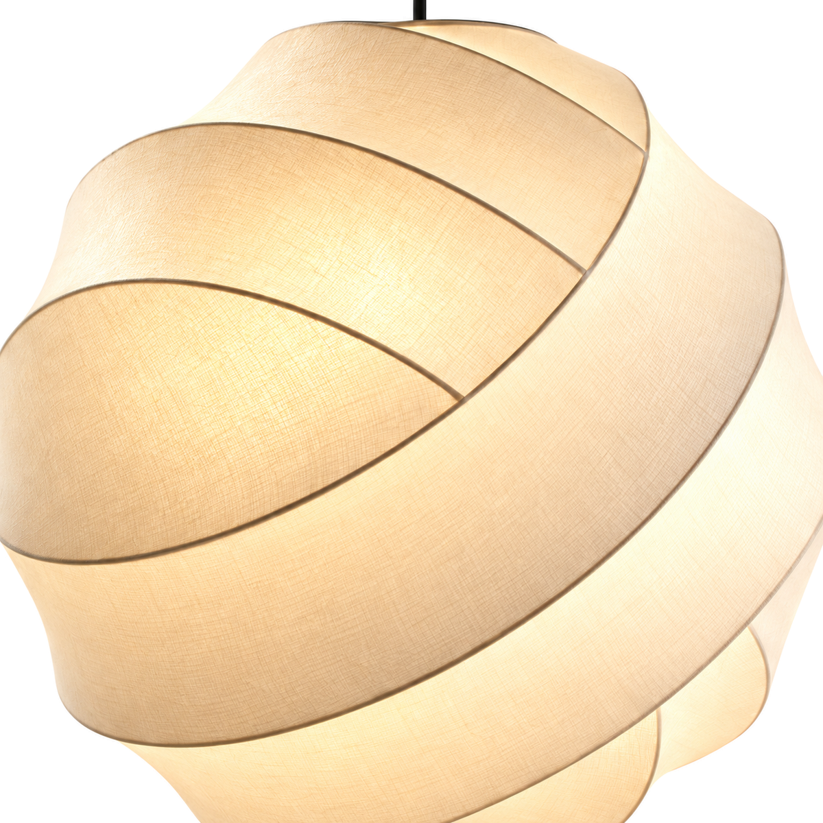 Wabi-Sabi Silk Pendant Light | Wrapped Ribbon Globe, 30, 40, 50 or 60 cm, Bulb Included