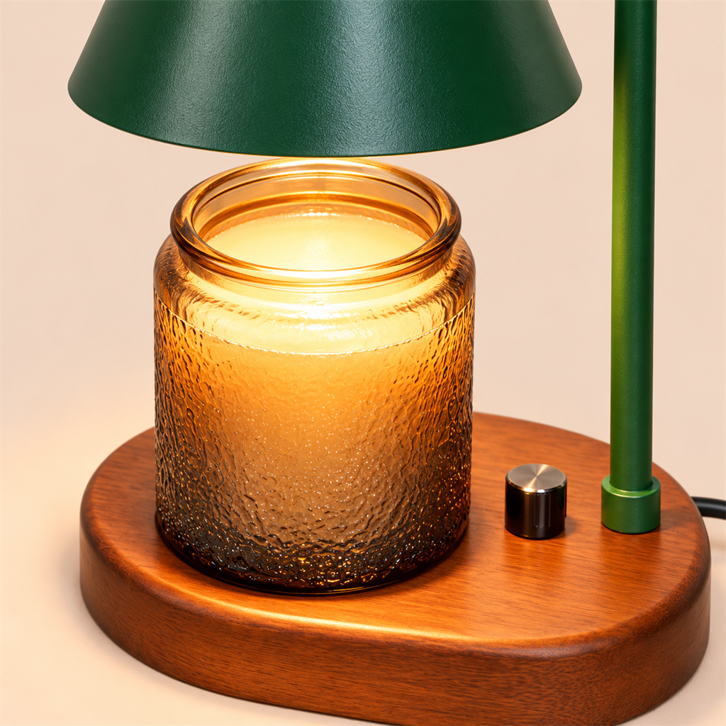 Electric Candle Warmer Lamp | Dimmable Wax Melter, White Black or Green, UK Plug