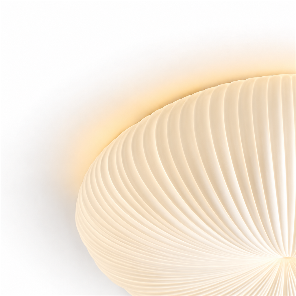 Round LED Flush Ceiling Light | White Acrylic, 30-55 cm, 3-Colour Switchable