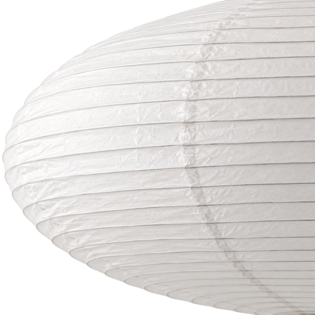 Oval Paper Pendant Light | Japanese Wabi-Sabi Lantern, 50 or 60 cm, White or Black Fitting