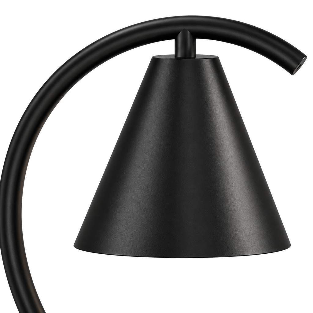 Black Candle Warmer Lamp | Arched Arm, Timer & Dimmer, 2 Bulbs Included, Gift for Her