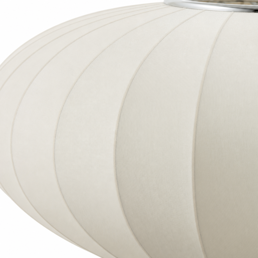 Oval Silk Pendant Light | Japanese Wabi-Sabi Handmade Shade, 30-60 cm, Dining Room