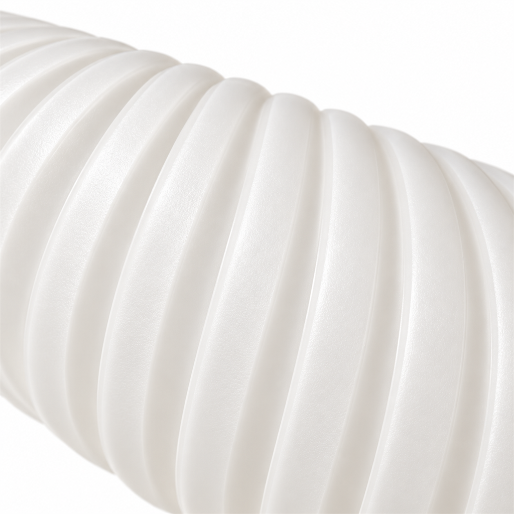 Pleated Acrylic Pendant Light | White Dome Shade, 45 cm, Corded Ceiling Fixture