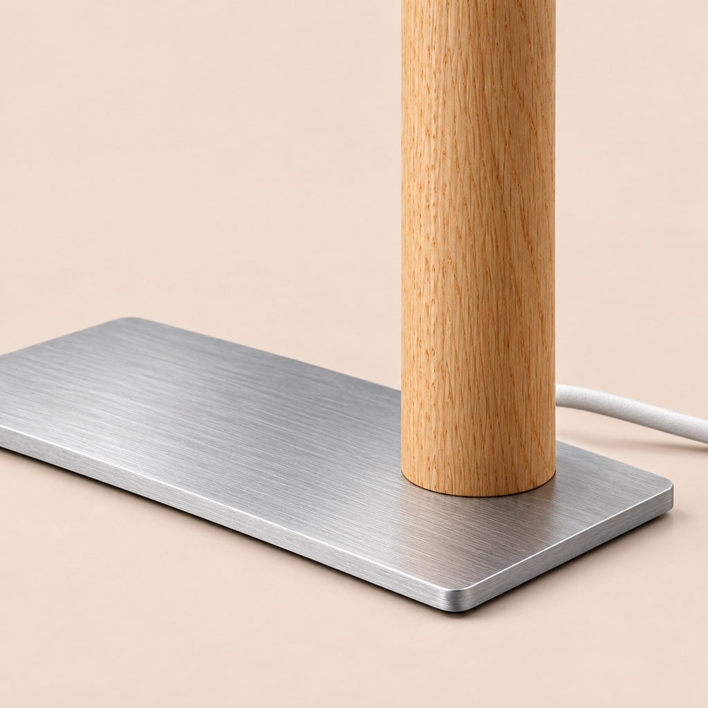 Solid Wood LED Reading Lamp | Walnut or Beech, Minimalist Desk & Bedside Light