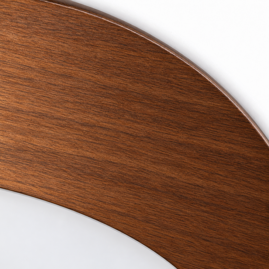 Pebble Ceiling Light | Wood or Walnut Flush Mount, 38/48 cm, Organic LED Shape