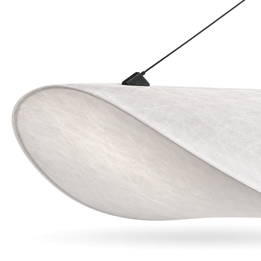Wabi-Sabi Wave Pendant Light | Japandi Paper Shade, Integrated LED, 40, 50 or 60 cm