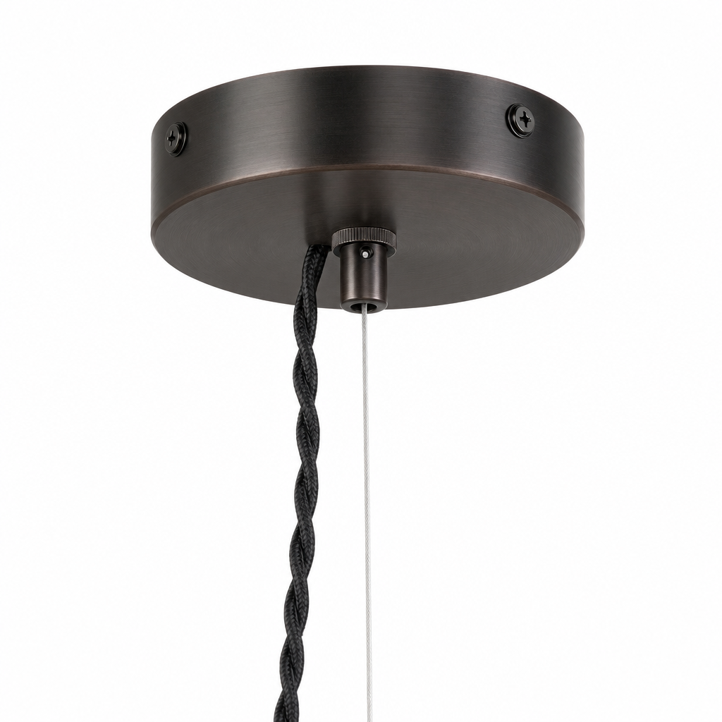 Pumpkin Silk Pendant Light | Handmade Gathered Shade, 50/60 cm, Living Room Ceiling