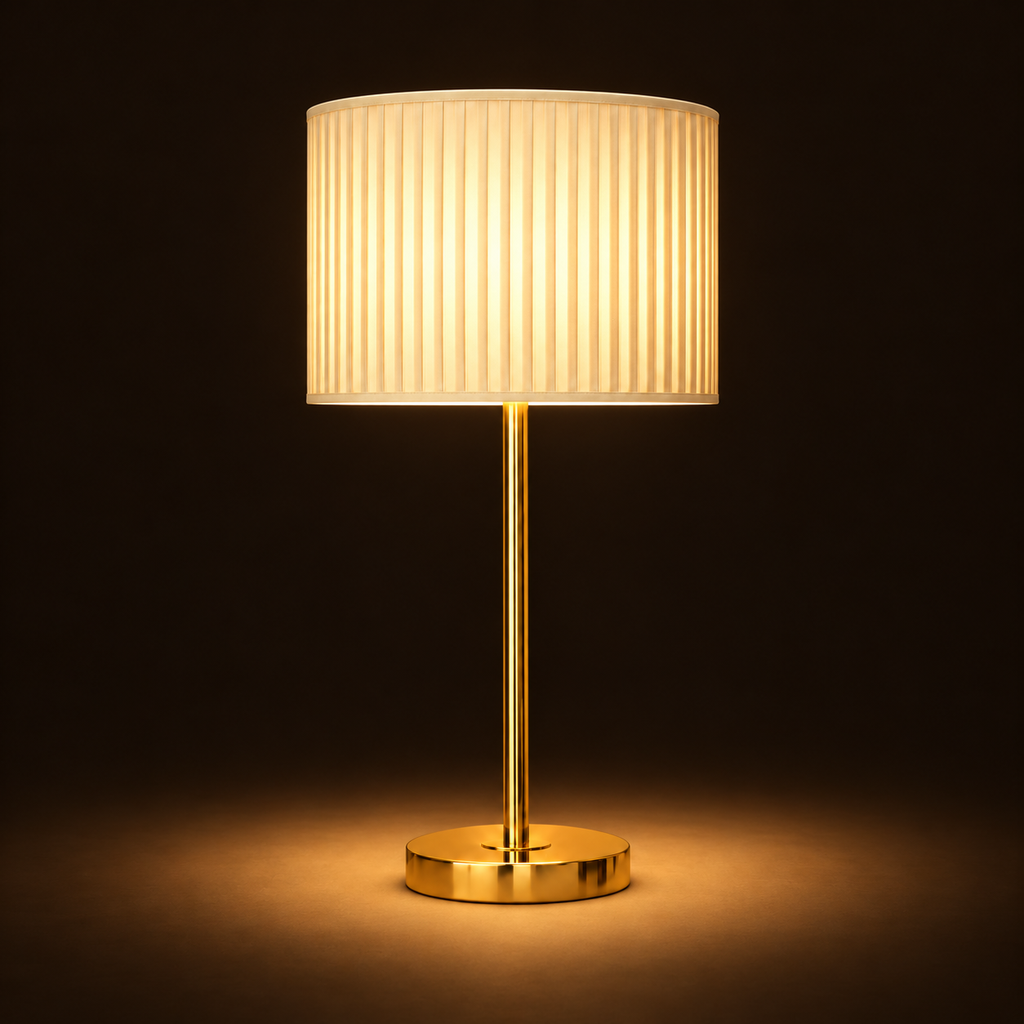 French Fabric Table Lamp - Modern Remote Dimmable Bedside Desk Light
