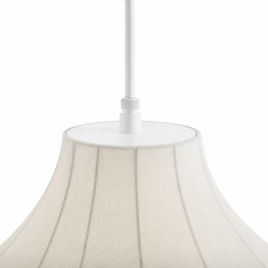 Silk Saucer Pendant Light | Sculptural Flared Handmade Shade, 50/60 cm, Dining Room
