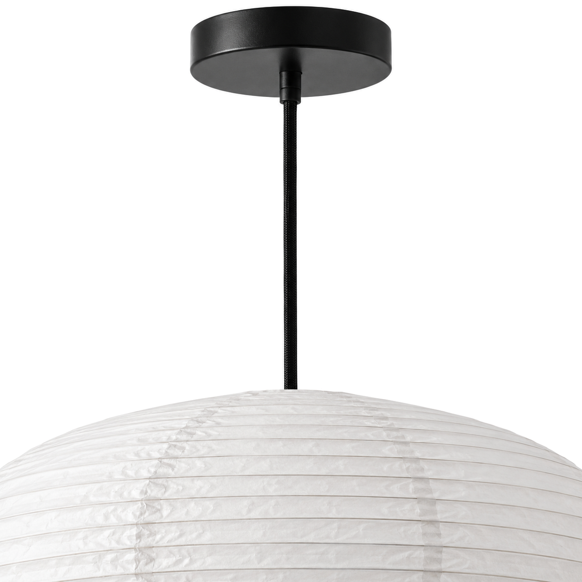 Oval Paper Pendant Light | Japanese Wabi-Sabi Lantern, 50 or 60 cm, White or Black Fitting