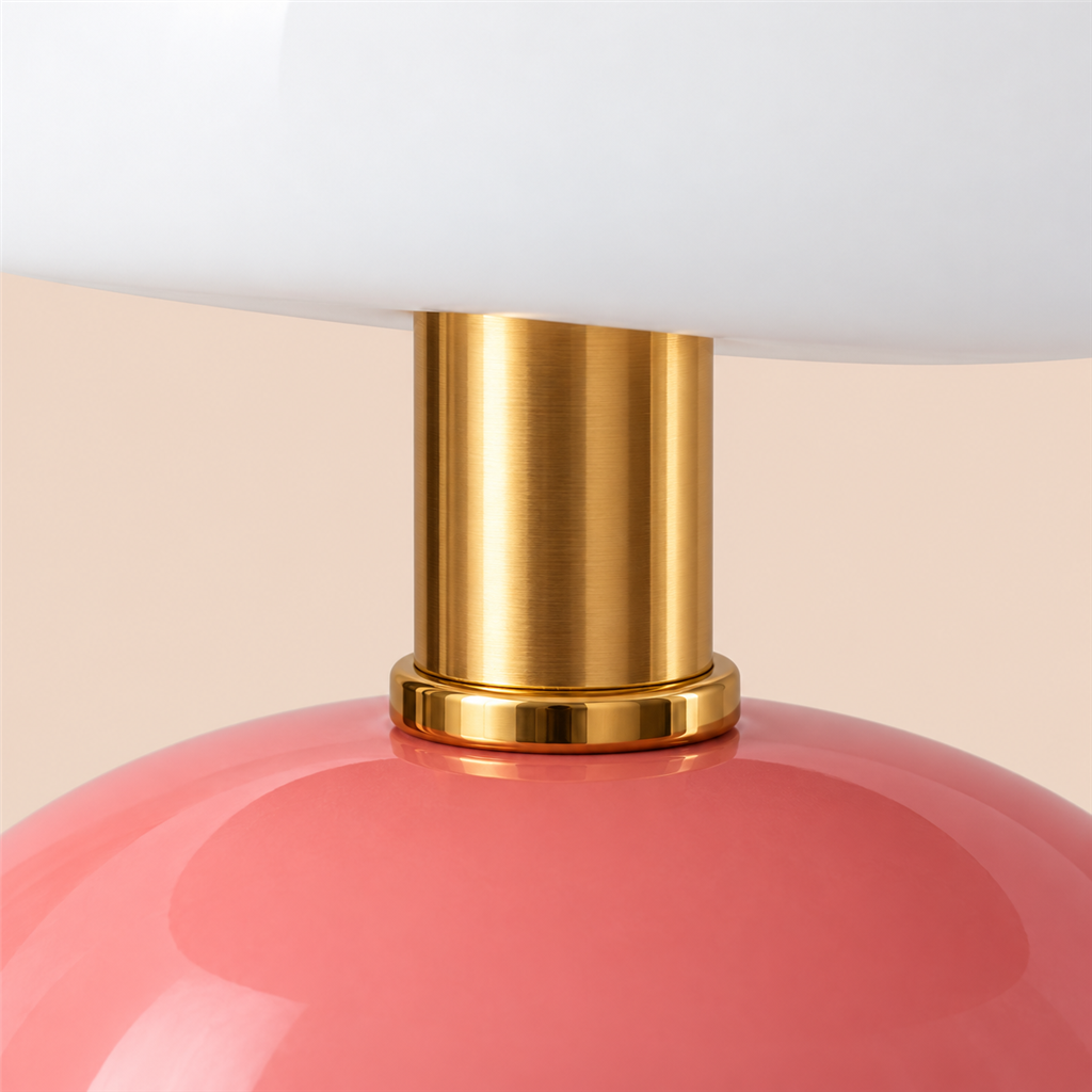 Mushroom Table Lamp | Acrylic Dome & Lacquered Base, 20 cm, 5 Colours