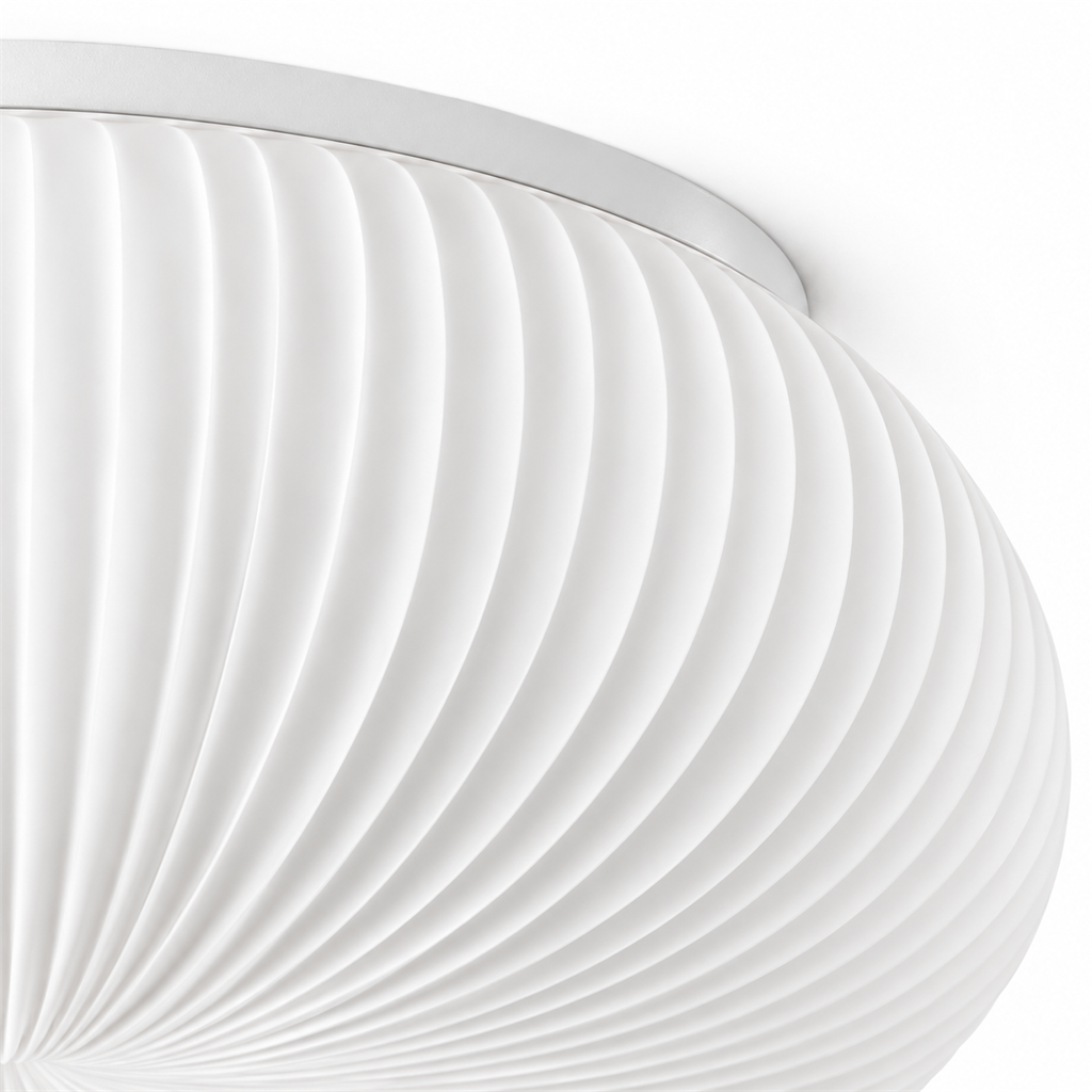 Round LED Flush Ceiling Light | White Acrylic, 30-55 cm, 3-Colour Switchable