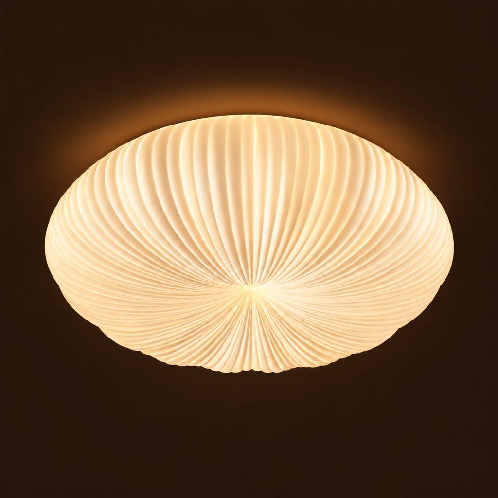 Round LED Flush Ceiling Light | White Acrylic, 30-55 cm, 3-Colour Switchable