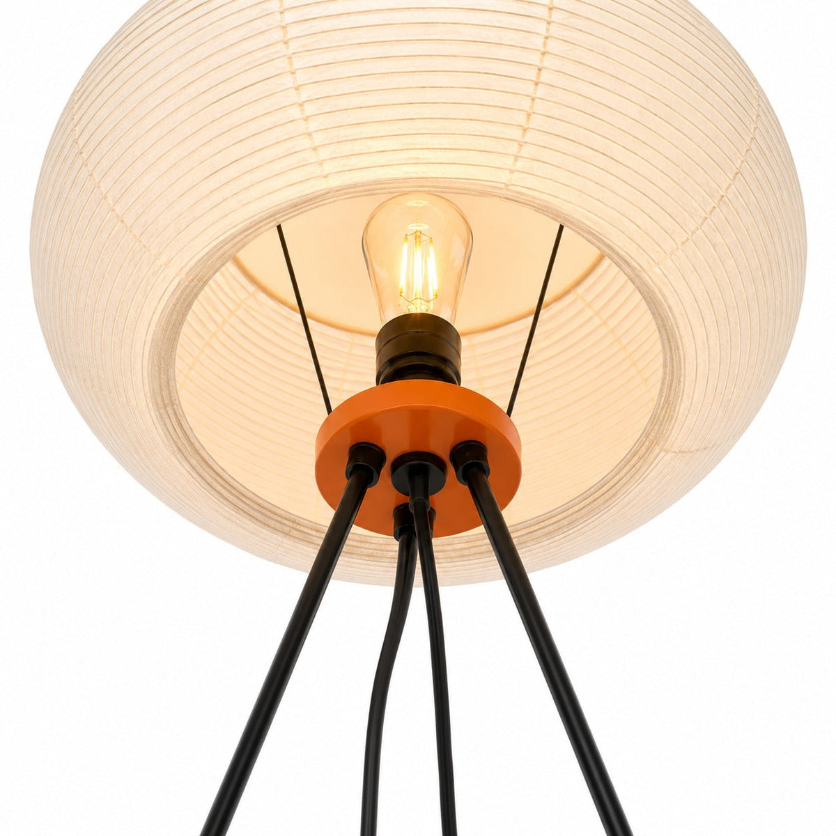 Rice Paper Floor Lamp - Handmade Tripod Lantern - 123cm