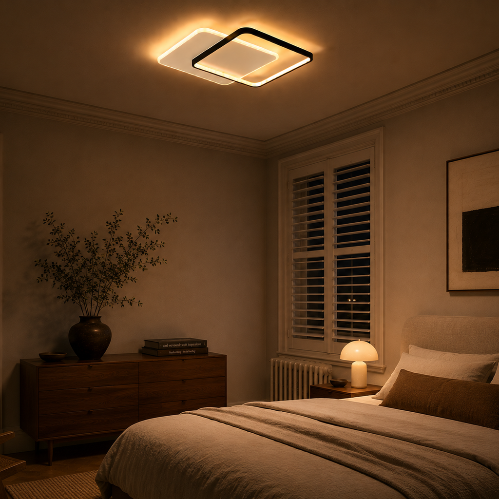 Minimalist LED ring chandelier - bedroom 2