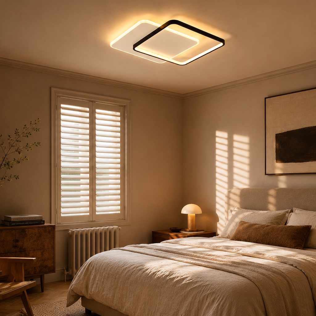 Minimalist LED ring chandelier - living room 4
