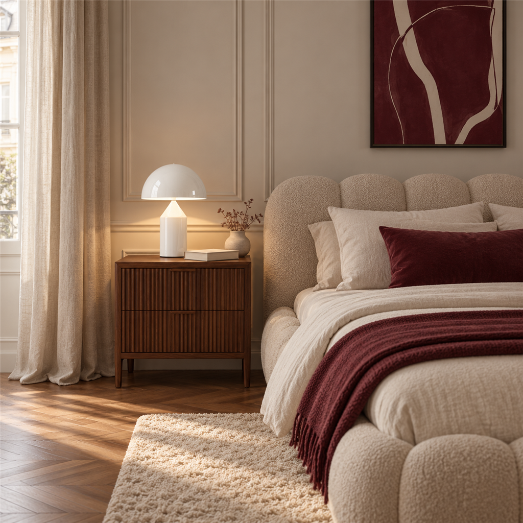 Mushroom Dome Table Lamp | Lacquered Metal, 25 cm, Gold White or Black Bedside
