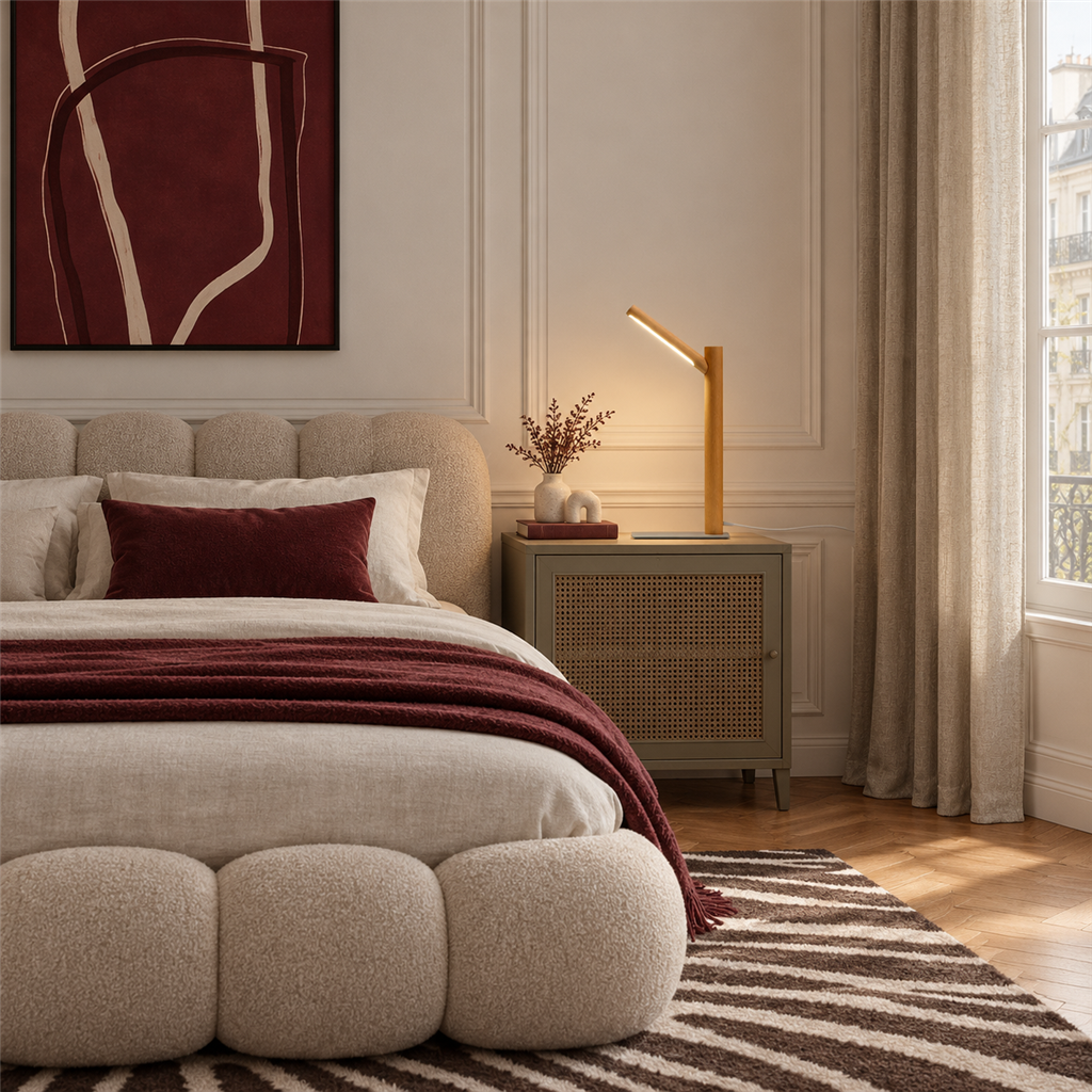 Solid Wood LED Reading Lamp | Walnut or Beech, Minimalist Desk & Bedside Light