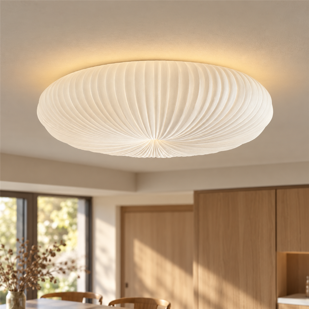 Round LED Flush Ceiling Light | White Acrylic, 30-55 cm, 3-Colour Switchable