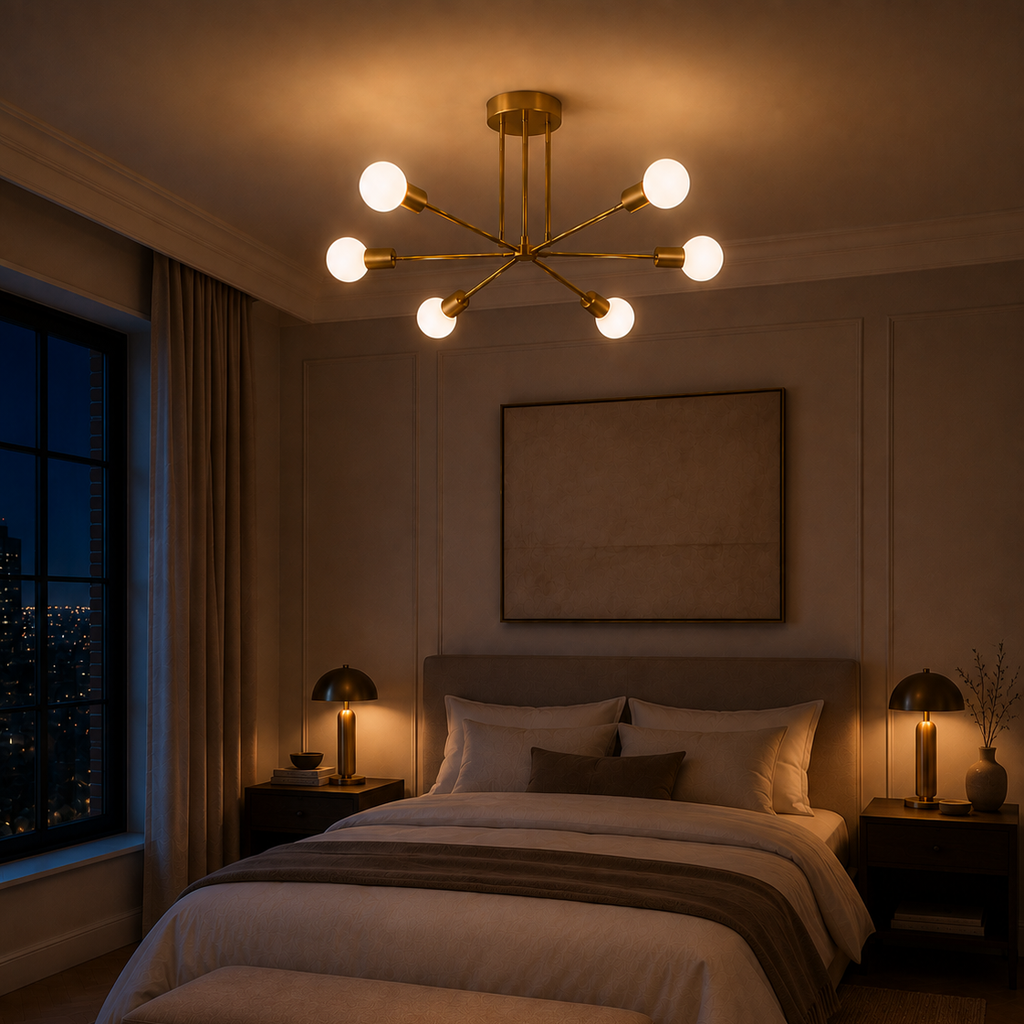 Sputnik chandelier - bedroom 3