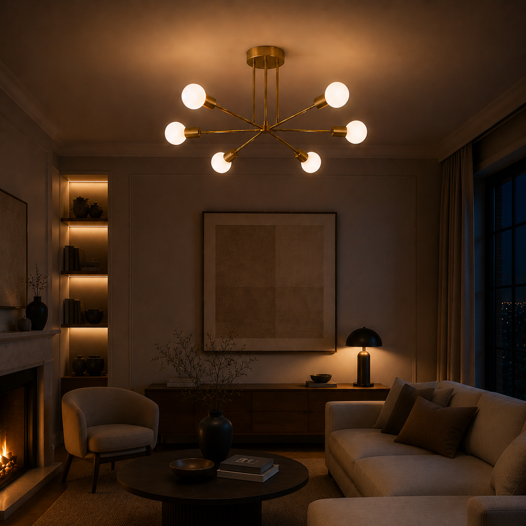 Sputnik chandelier - dining room 2