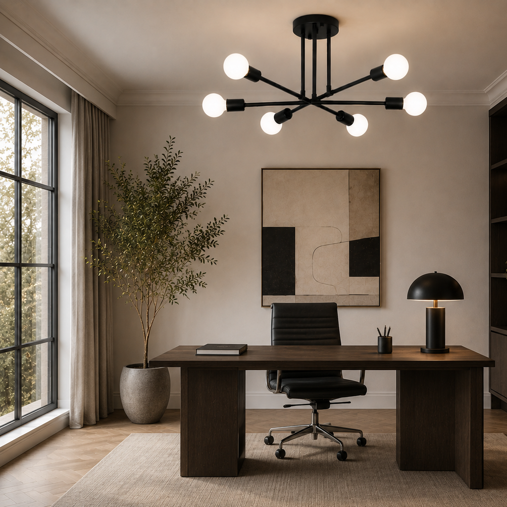 Sputnik chandelier - home office