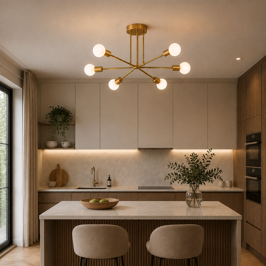 Sputnik chandelier - kitchen
