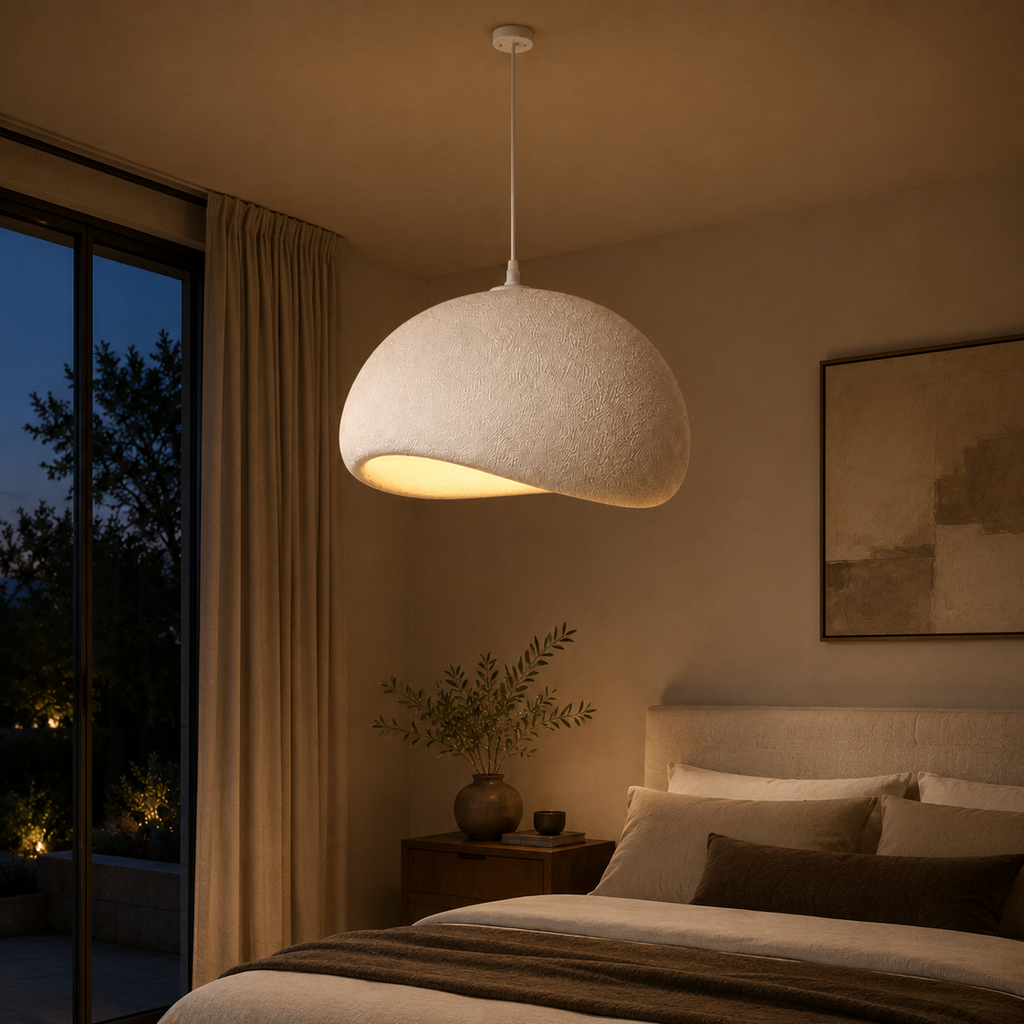 Wabi-sabi pendant chandelier - bedroom