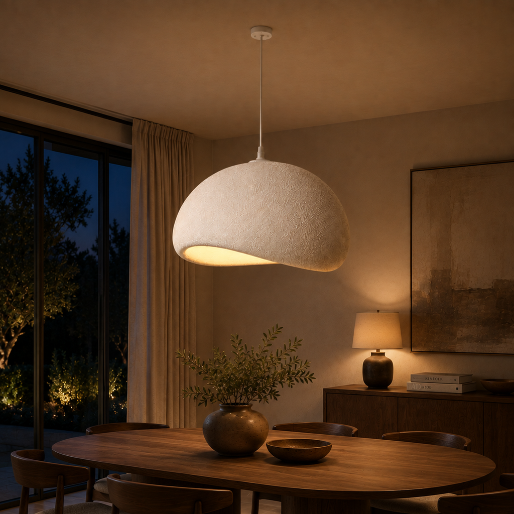 Wabi-sabi pendant chandelier - dining room 2