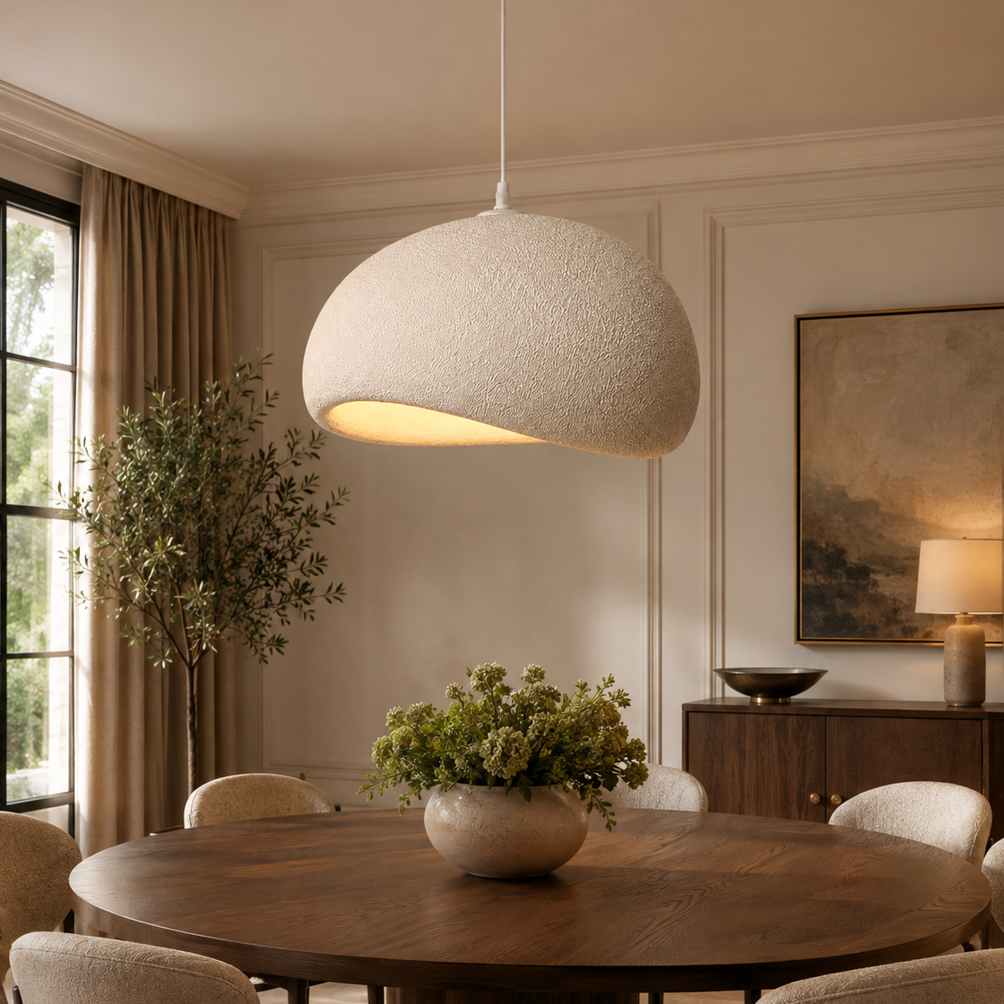 Wabi-sabi pendant chandelier - dining room