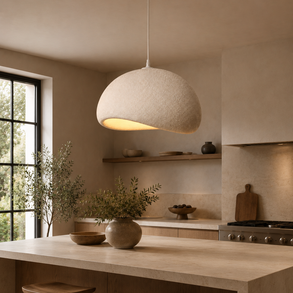 Wabi-sabi pendant chandelier - kitchen