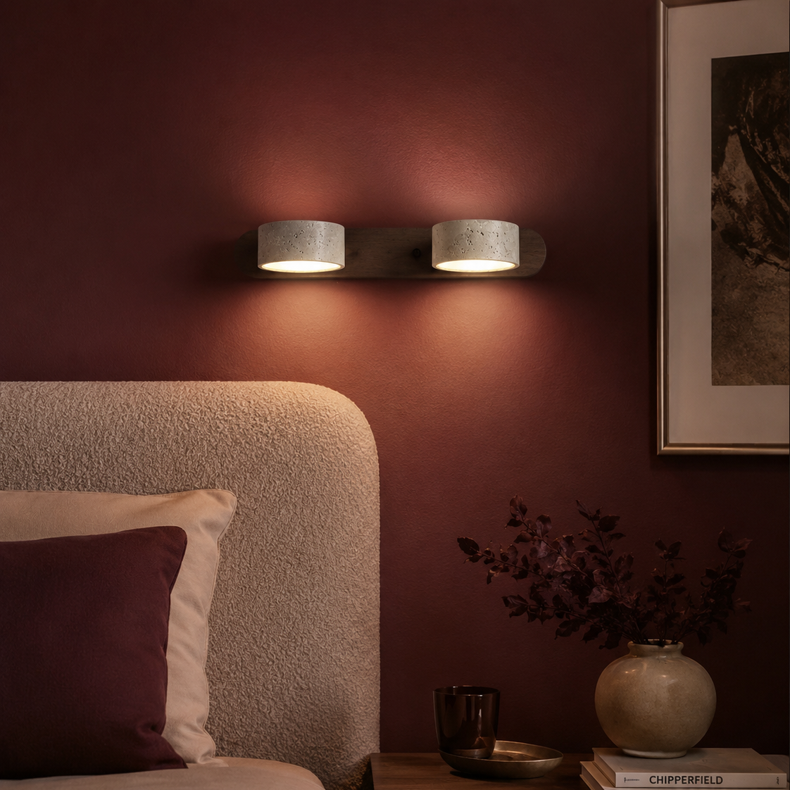 Wabi-Sabi Wall Light - Round Wood LED Bathroom Sconce